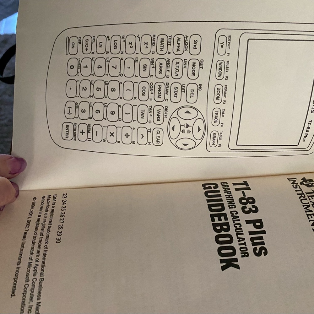 Texas Instruments TI-83 PLUS MANUAL - Picture 3 of 3